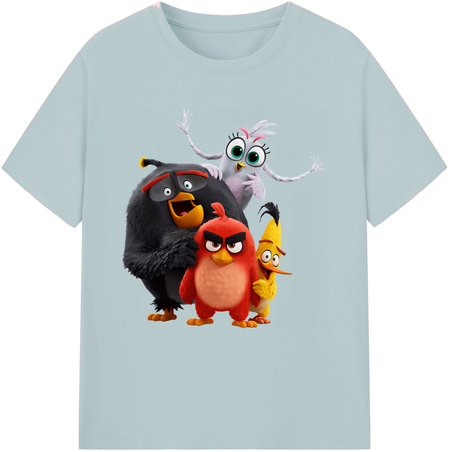 （画像用） Angry Birds アングリーバード 綿100％半袖Tシャツ（フロントプリント）